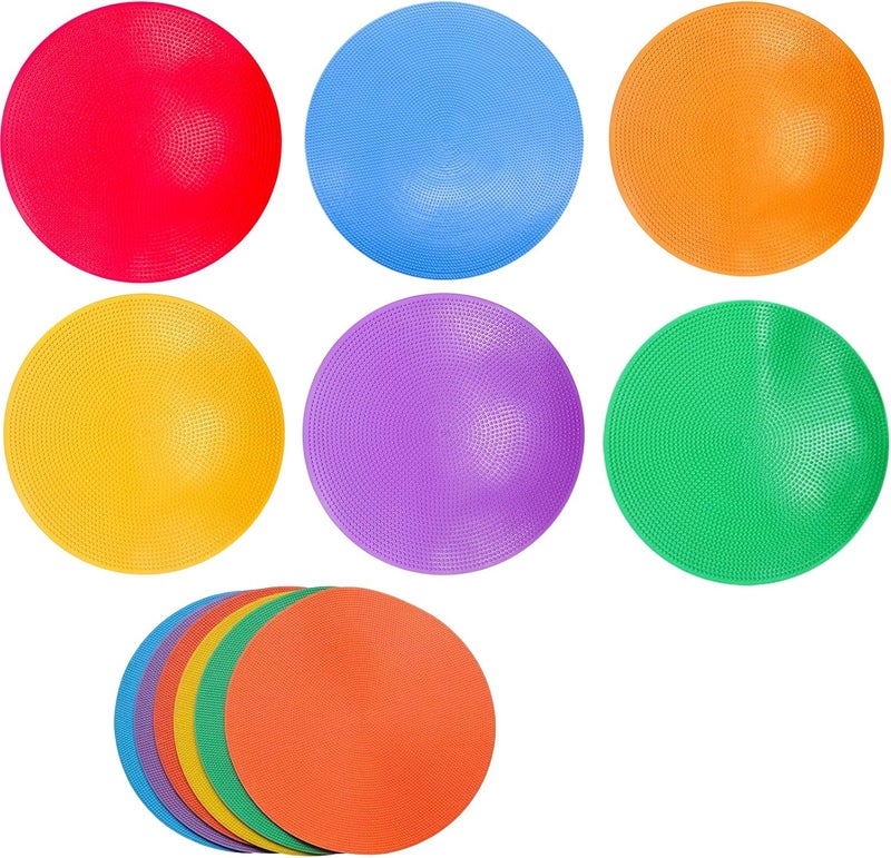 YCCHN 9 Inch Poly Spot Markers Agility Dot Round Multiple Color Spot Markers Flat Field Cones For Pickleball Training Equipment Tennis Training Equipment Floor Dots Sport Activities Speed Agility Training - Image 1